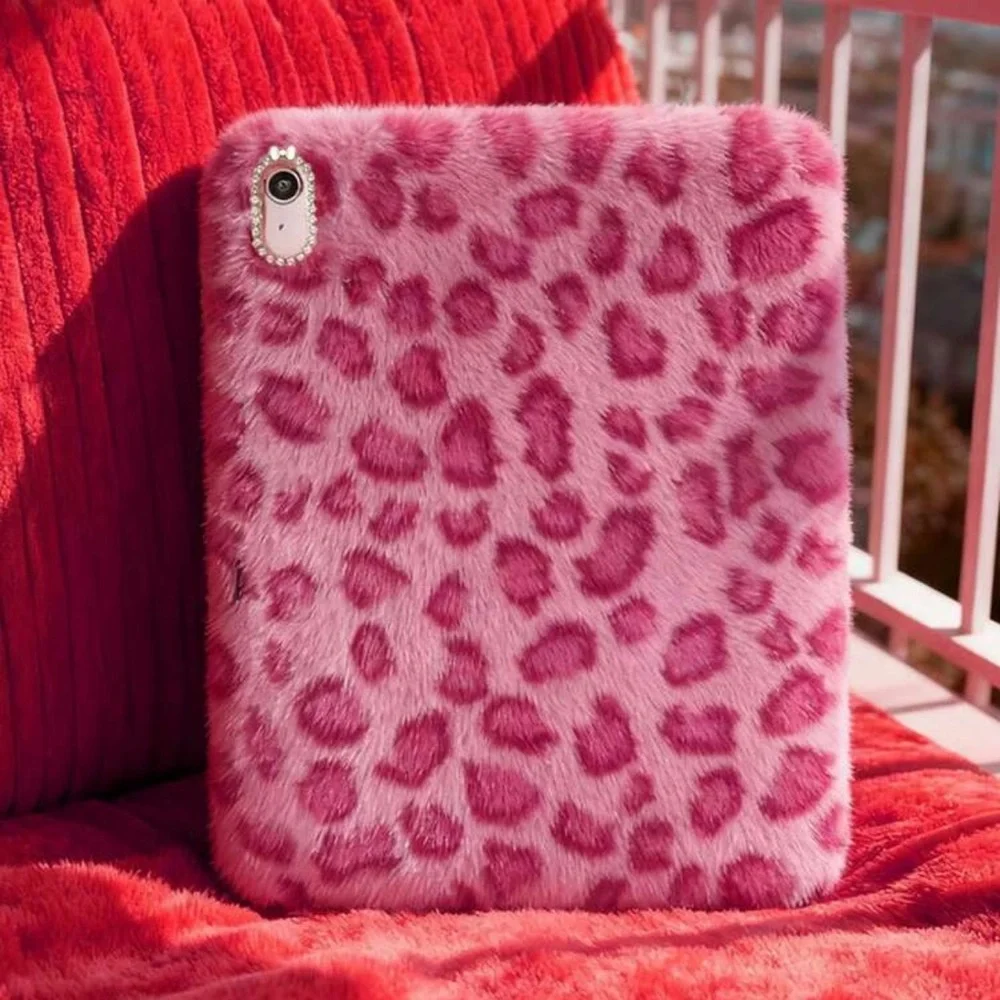 NWT Pink Leopard Plush iPad 10th Generation (10.9-inch)